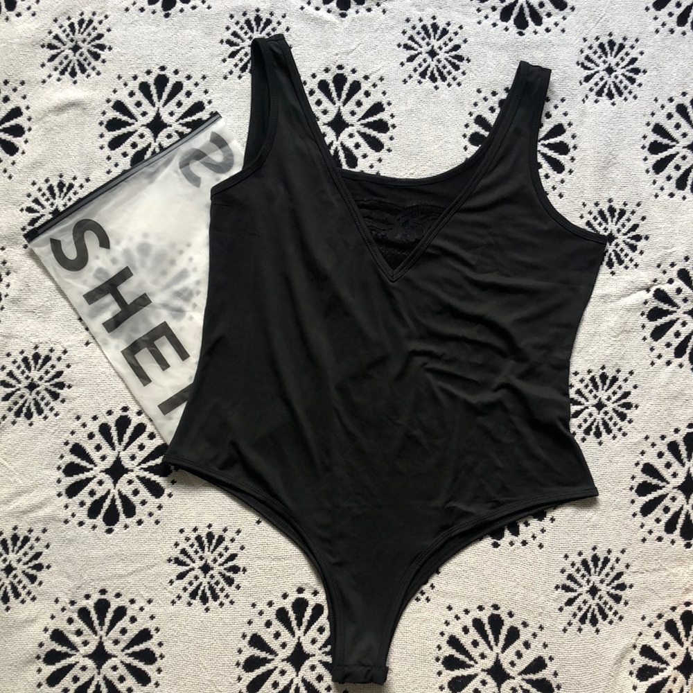 NWOT (was no tag) SHEIN Curve Black Bodysuit 1XL